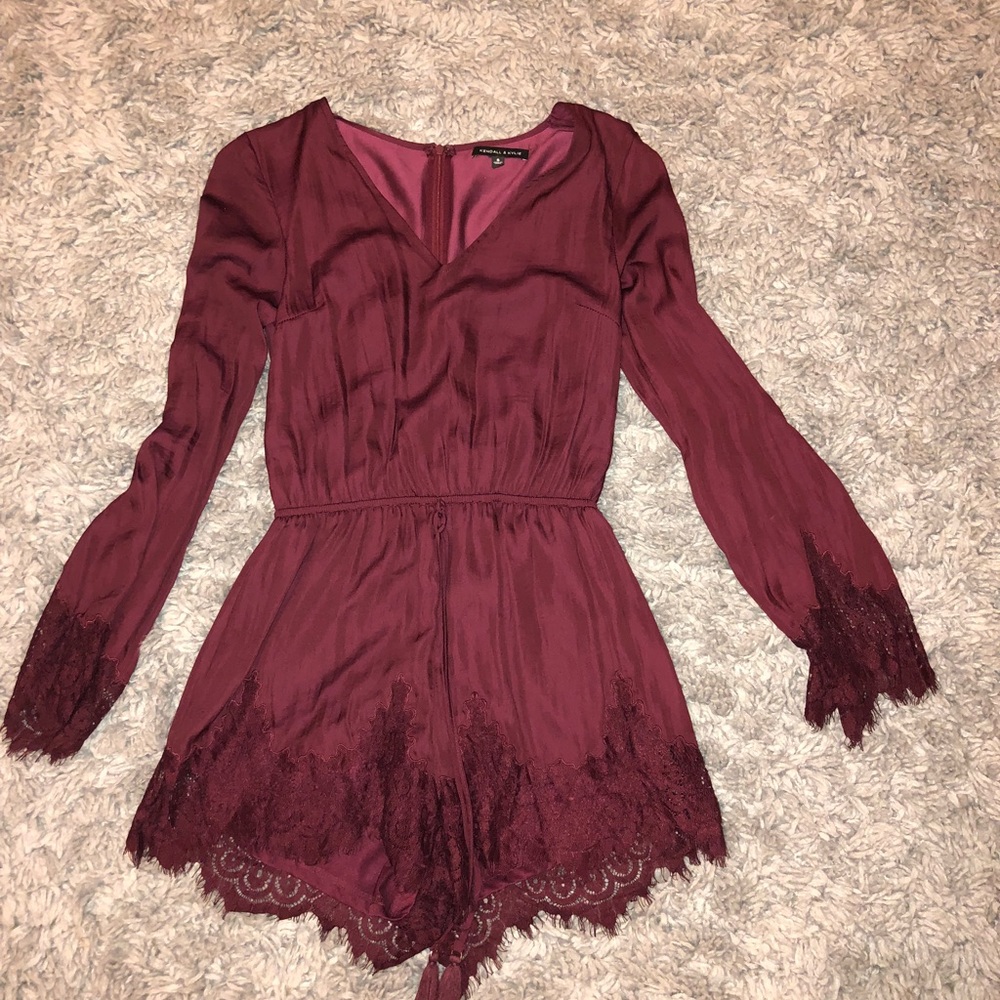 Maroon romper from PacSun
